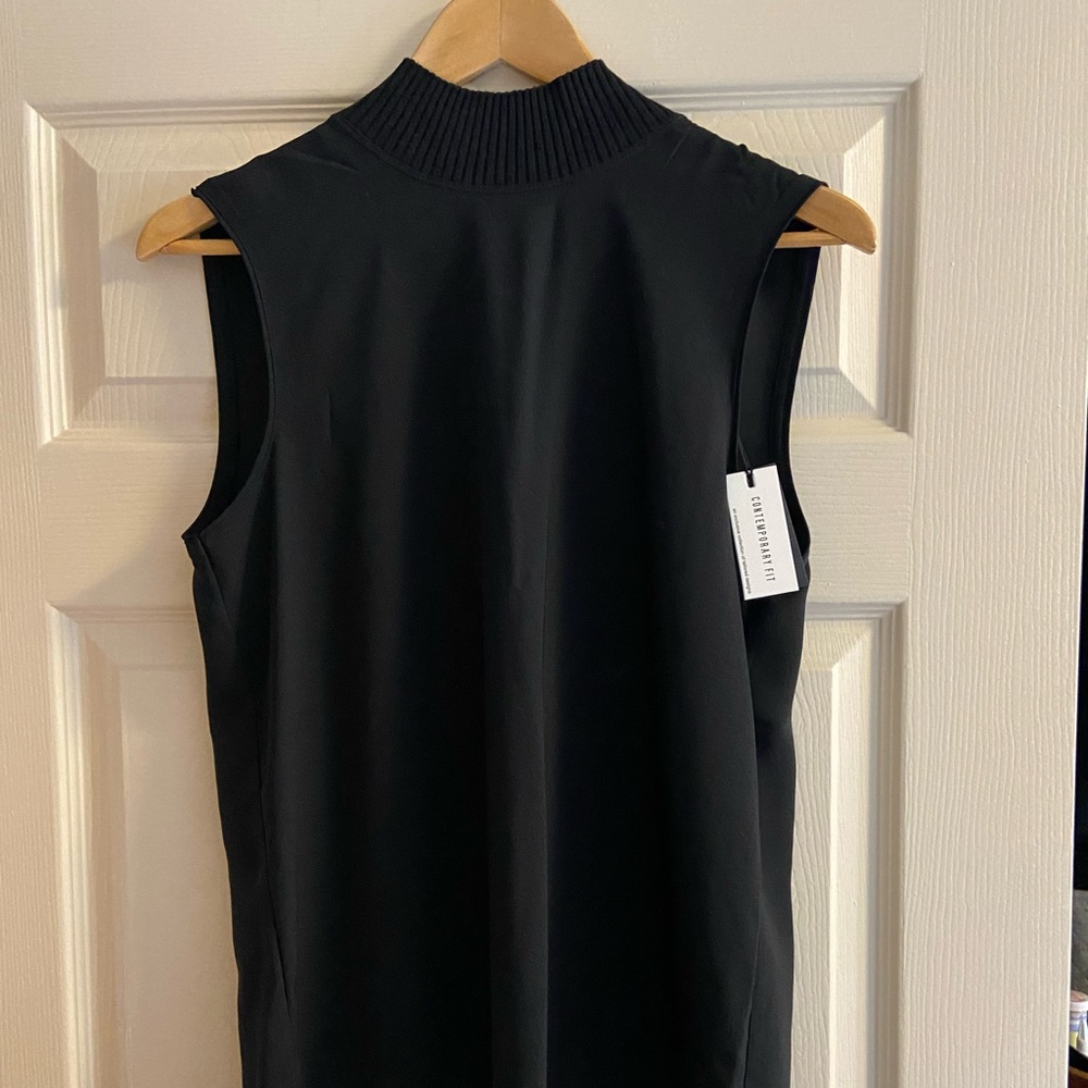 Black sleeveless blouse